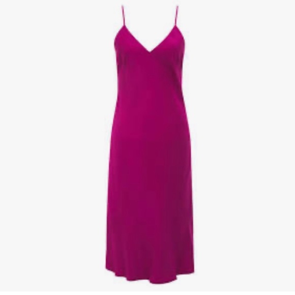 Gold Hawk Vicky silk bias slip dress in fuschia NWT - Picture 3 of 3